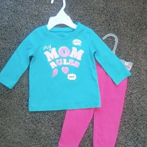 "My Mom Rules" Pant Set